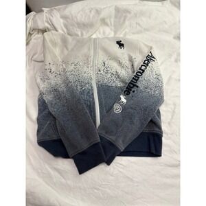 Abercrombie kids hombre embroidered hoodie, full‎ zip size 9-10